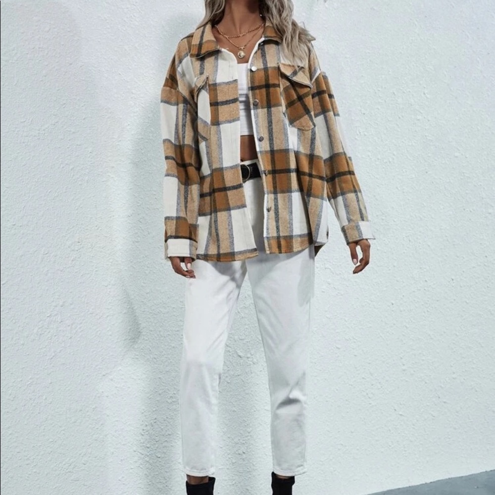 Plaid Button Down Jacket - Picture 6 of 6